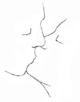 Поцелуй с языком рисунок карандашом