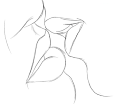 Нарисовать поцелуй с языком