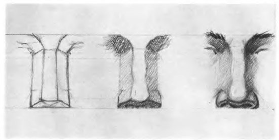 Нос Давида построение поэтапно