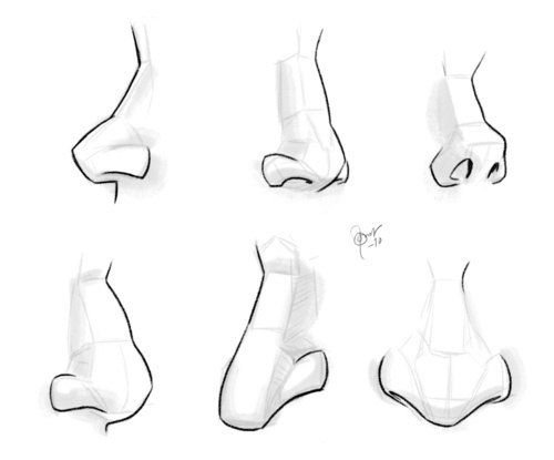 Как нарисовать нос