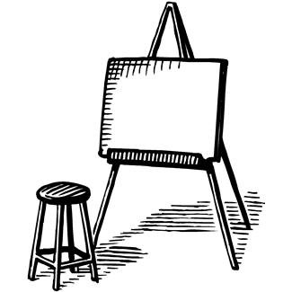 Мольберт с холстом