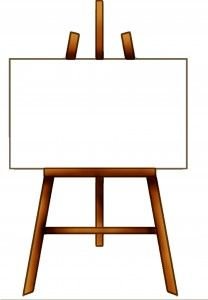 Рамка мольберт на прозрачном фоне
