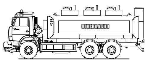 КАМАЗ 6520 чертеж бензовоз