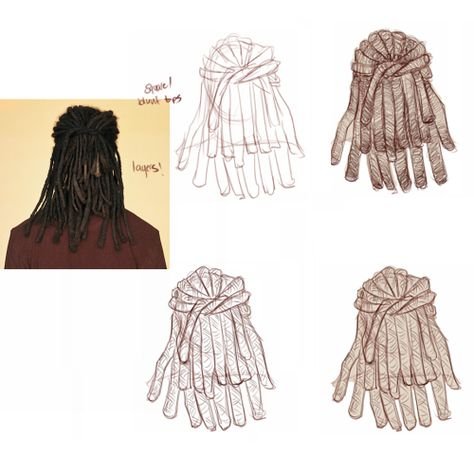 Туториал рисования дредов