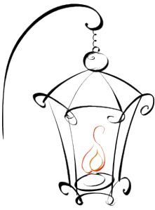 Уличный фонарь карандашом