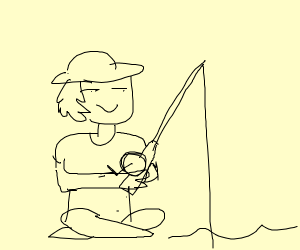 Нарисовать рыбака поэтапно