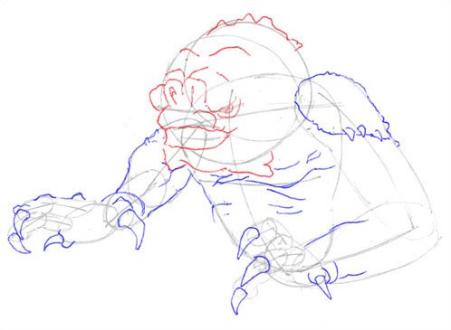 Нарисовать космического монстра пошагово