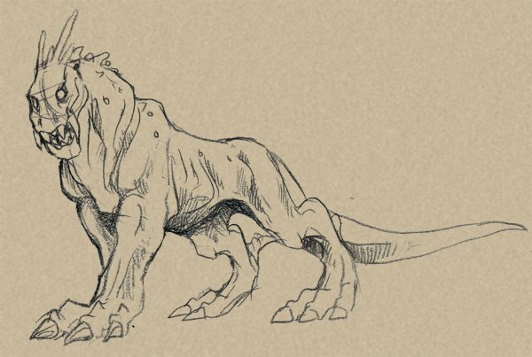 Придуманные монстры нарисованные карандашом и с их описанием