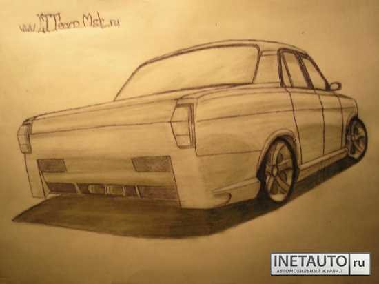 Волга рисунок легко