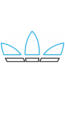 Значок адидас карандашом