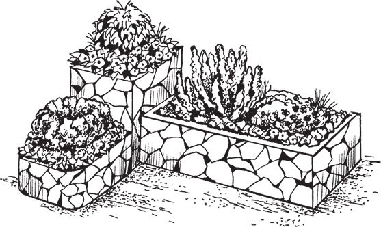 Клумба раскраска