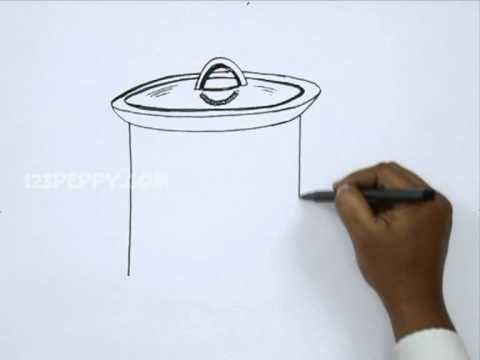 Кастрюля рисунок пошагово