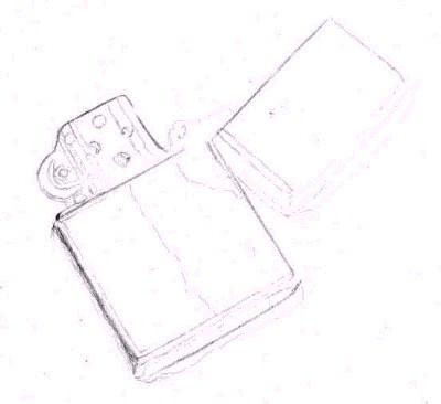 Нарисованная зажигалка