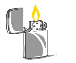 Зажигалка иллюстрация