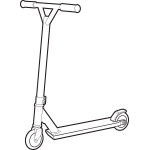 Раскраска трюковой самокат