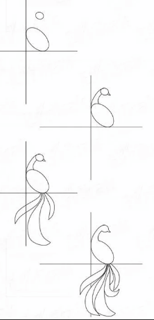 Жар птица поэтапное рисование