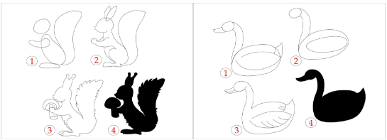 Видеоурок изо 1 класс Силуэтные изображения