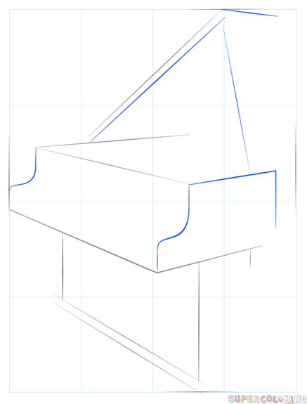 Поэтапное рисование рояля