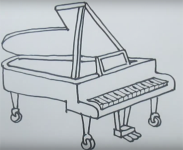 Рояль рисовать поэтапно