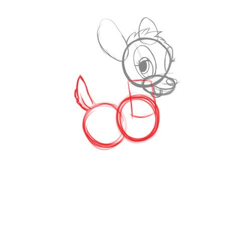 Как нарисовать Бэмби поэтапно