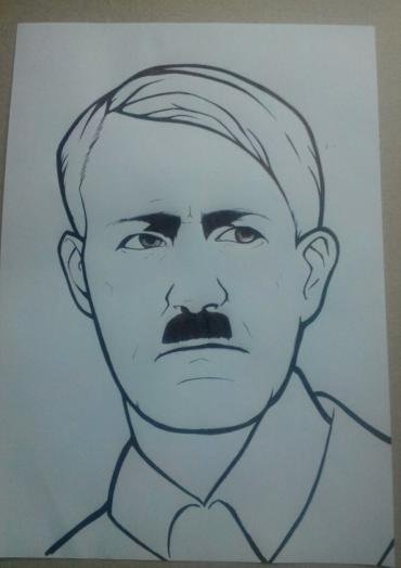 Адольф Гитлер карандашом