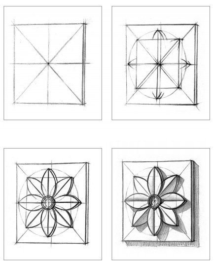 Розетка Восьмилистник сбоку
