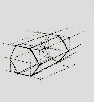 Академический рисунок 6тигранной Призмы