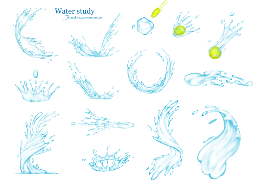 Как рисовать воду поэтапно