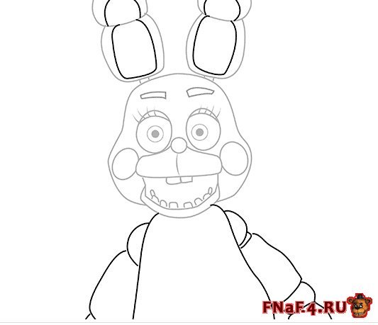 Нарисовать ФНАФ 2 той Бонни