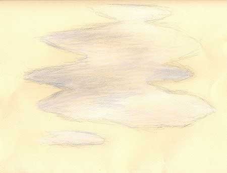 Нарисовать лужу красками