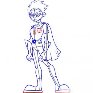 Рисунок карандашом поэтапно Робин