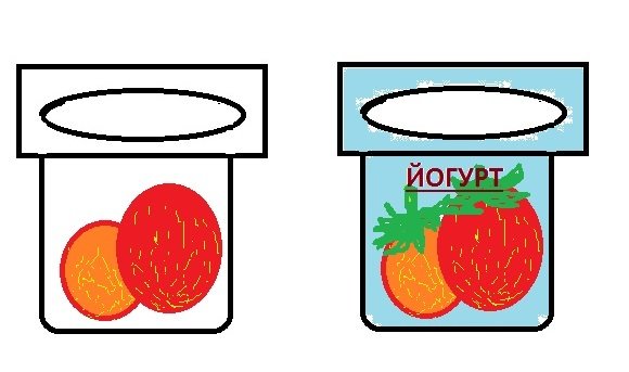 Как рисовать йогурт