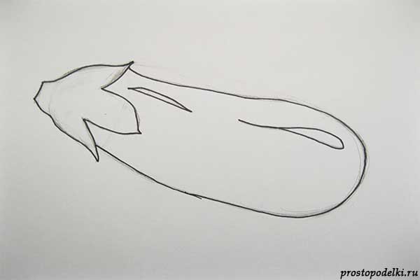 Баклажан поэтапное рисование для детей