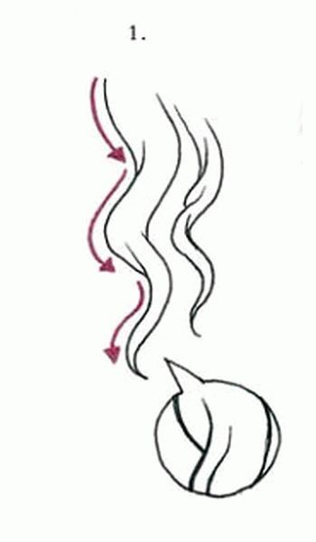 Поэтапное рисование кудрей