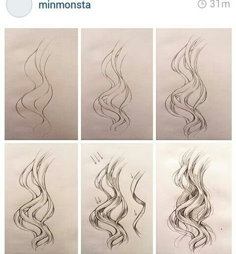 Туториал по рисованию кудрявых волос