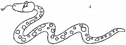 На рисунке изображена змейка 1х1