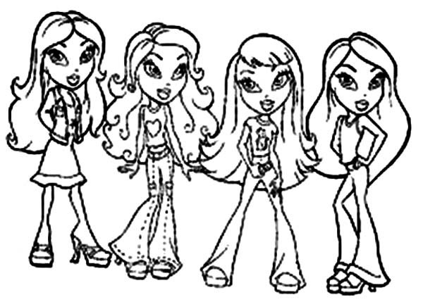 Раскраска братц эмо