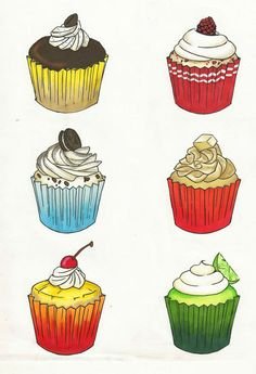 Маффины схематичный рисунок