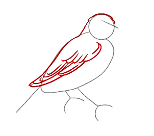 Две птички на ветке рисунок поэтапно