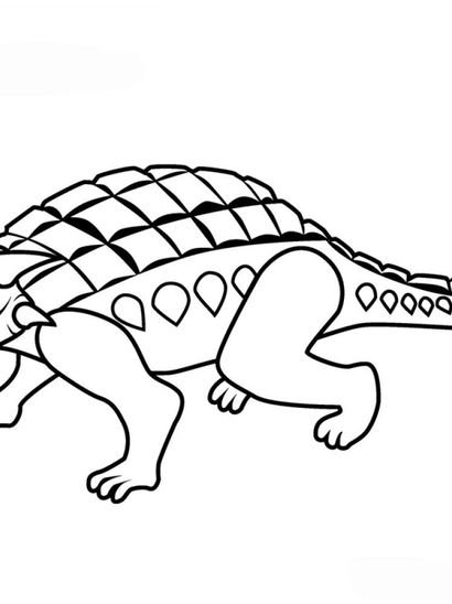 Анкилозавр рисунок для детей простой