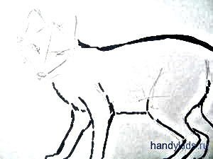 Детский рисунок песца