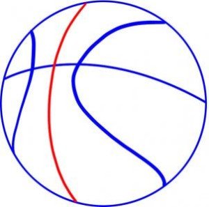 Баскетбольный мяч рисунок поэтапно