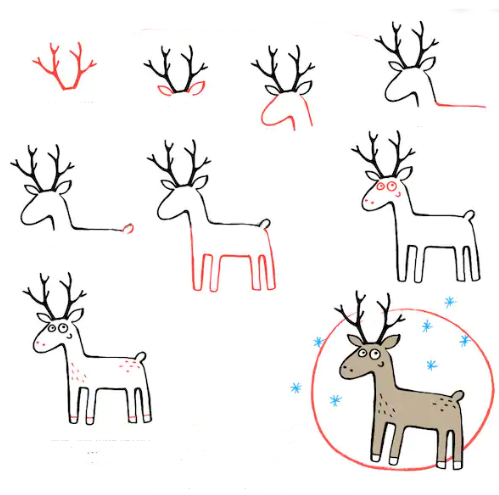 Схема рисования кошки для дошкольников