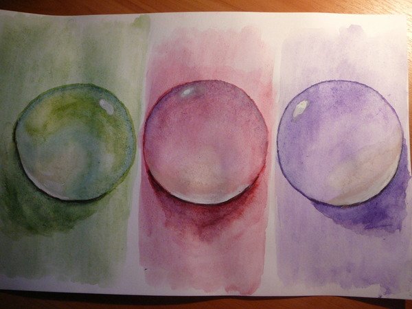 Мыльные пузыри карандашом