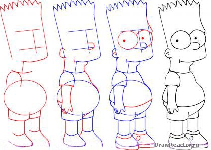 Как нарисовать Барта Симпсона поэтапно