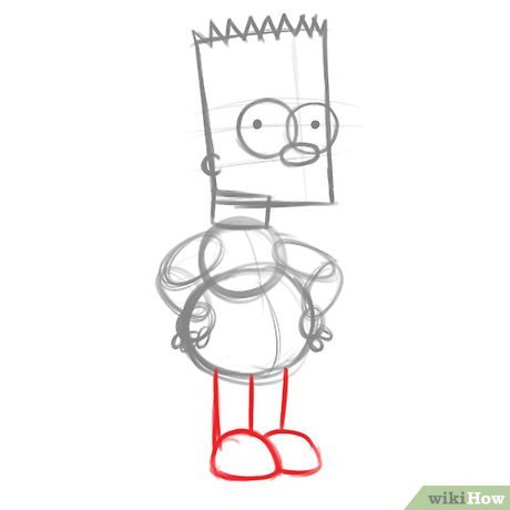 Нарисовать Барта Симпсона пошагово