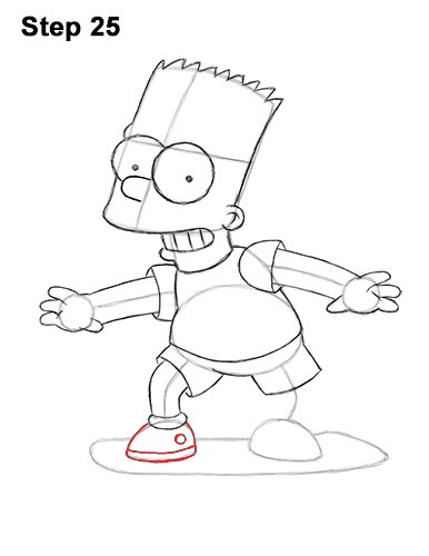 How to draw Bart Simpson