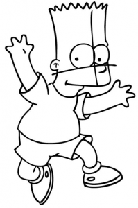 Барт симпсон рисунок карандашом