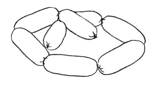 Сосиски раскраска