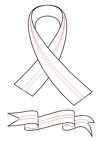 Рисование георгиевской ленточки